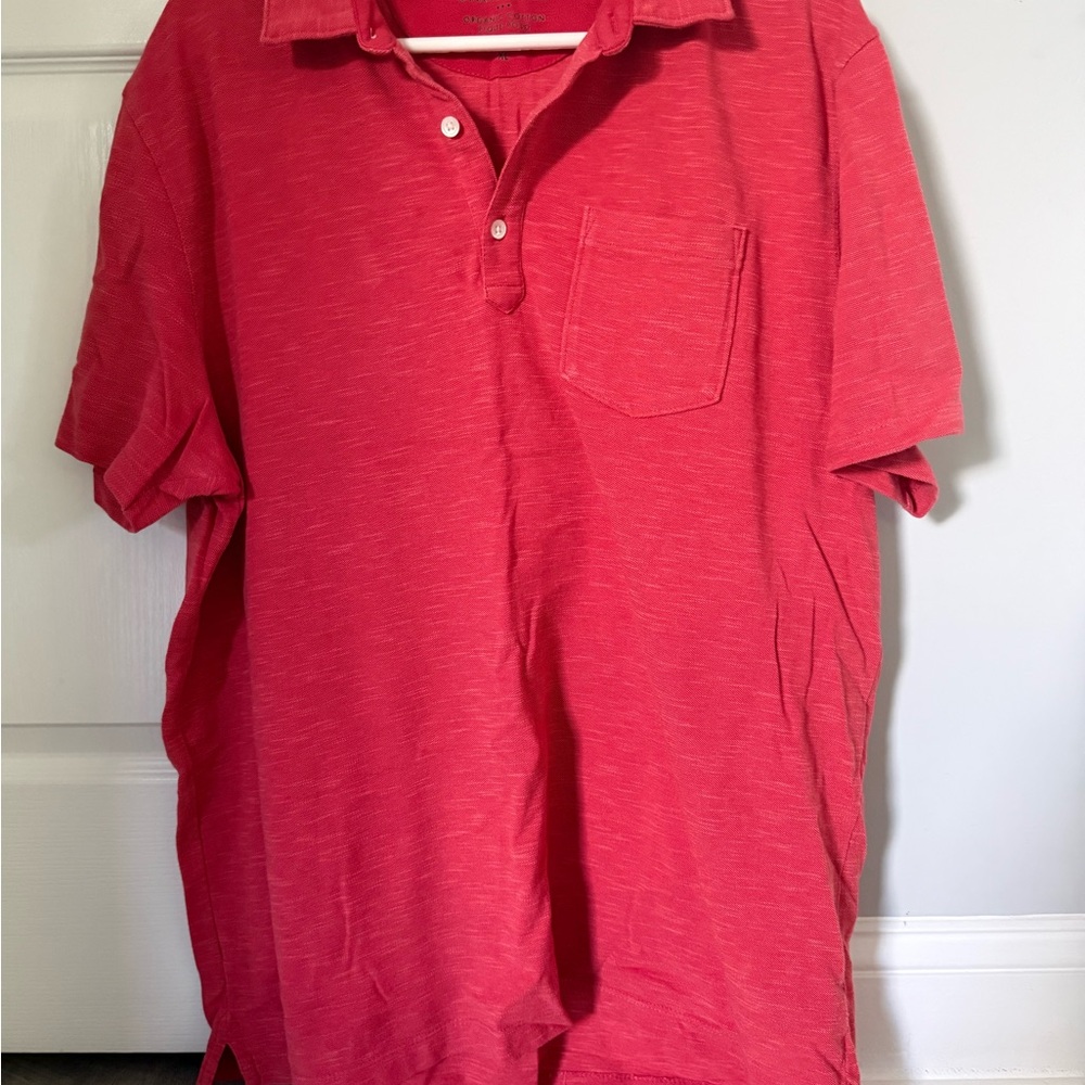 Banana Republic Vibrant Red Polo Shirt